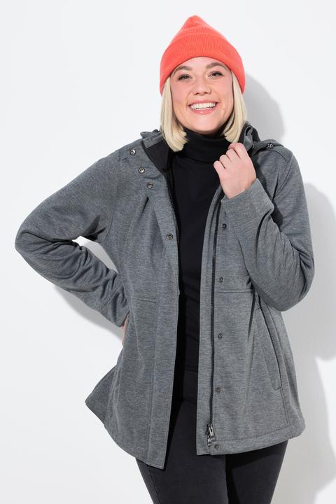 Produktbild Ulla Popken HYPRAR Softshelljacke, wasserdicht, Kapuze, 2-Wege-Zipper (56)