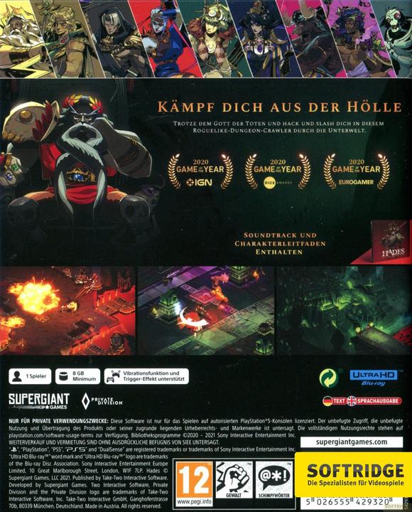 Actual product image 2K Games Hades (PS5, DE)