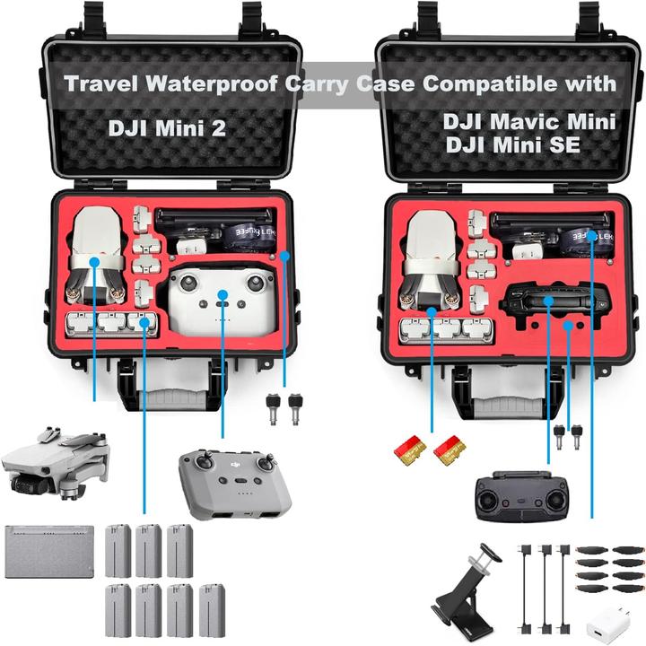 Produktbild Lekufee Wasserdichter Koffer für DJI Mini-Drohnen (Drohnen Koffer, DJI Mini 2, DJI Mini SE, DJI Mini 4 Pro, DJI Mavic Mini)