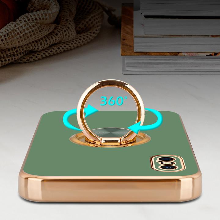 Actual product image Cadorabo Case for Apple iPhone XS MAX in TPU with camera protection and ring LM089 Style (Apple iPhone XS Max)