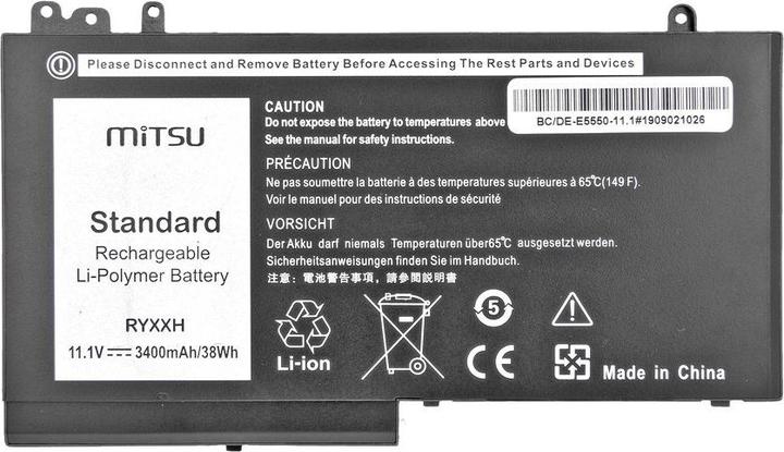 Image du produit Mitsu BATTERY BC/DE-E5550-11.1 (DELL 3400 MAH 38 W - Batterie