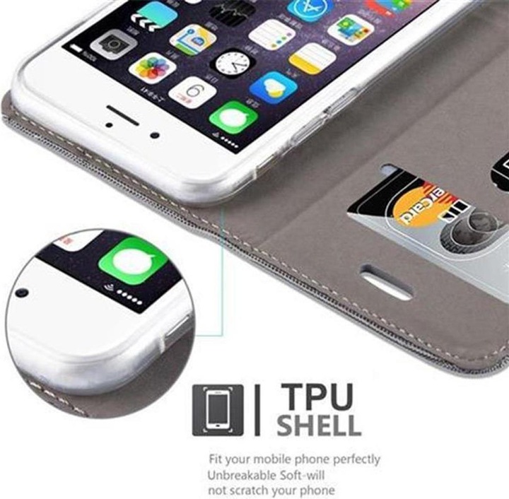 Produktbild Cadorabo Book Jeans Optik Cover (Apple iPhone 6 Plus, Apple iPhone 6s Plus)