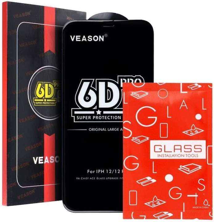 Produktbild 9H Glass Protective glass Veason 6D Pro Veason Glass - for Iphone 14 Pro Max black (1 Stück, Apple iPhone 14 Pro Max)