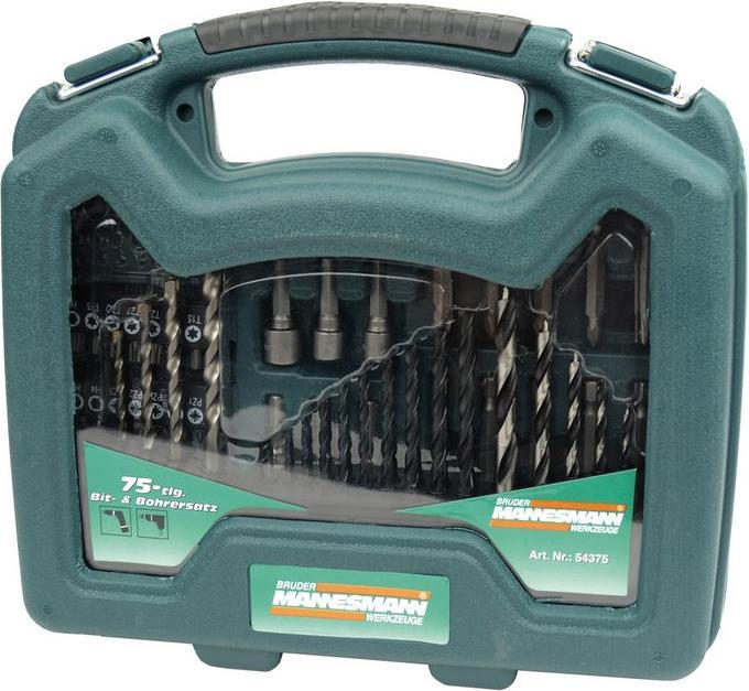 Image du produit Mannesmann Assortiment de forets et d'embouts 75e (1 mm, 1,5 mm, 2 mm, 2,5 mm, 3 mm, 3,5 mm, 4 mm, 4,5 mm, 5 mm, 5,5 mm, 6 mm, 8 mm)