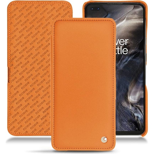 Noreve Lederschutzhülle horizontal (OnePlus Nord), Smartphone Hülle, Orange
