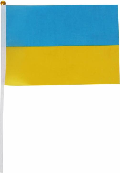 Rainbow Ukraine Stabfahne Peace (20 x 14 cm)