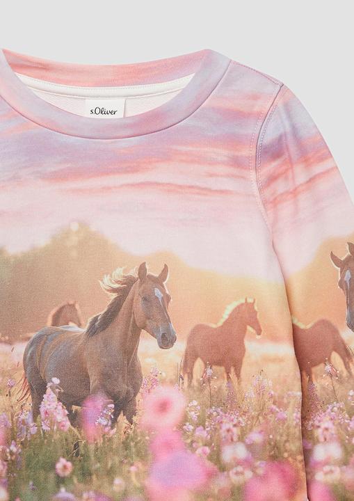 Produktbild s.Oliver Sweatshirt Sweatshirt mit Sublimation-Print (98)