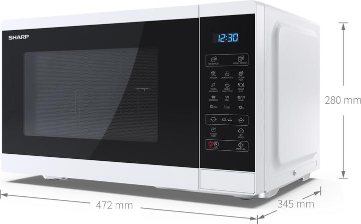 Actual product image Sharp | Microwave Oven with Grill | YC-MG252AE-W | Free standing | 25 L | 900 W | Grill | White (25 l)