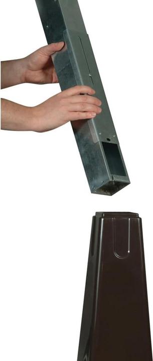 Actual product image Rubbermaid Pedestal Ashtray GroundsKeeper Black Pedestal Ashtray with Steel Bucket