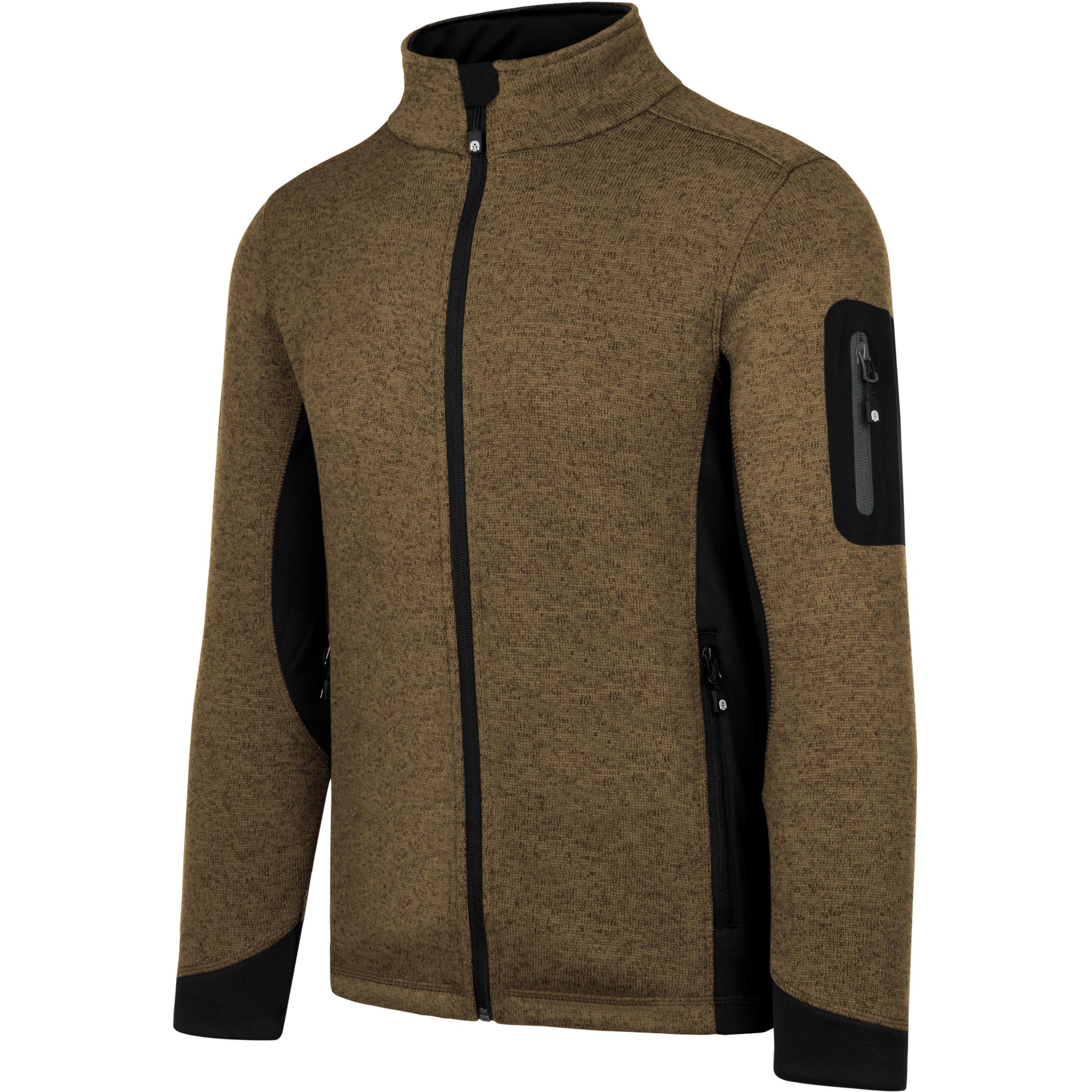 Normani, Herren, Jacke, Herren Strick-Fleecejacke Wapusk - 9551 (XL), Beige, XL