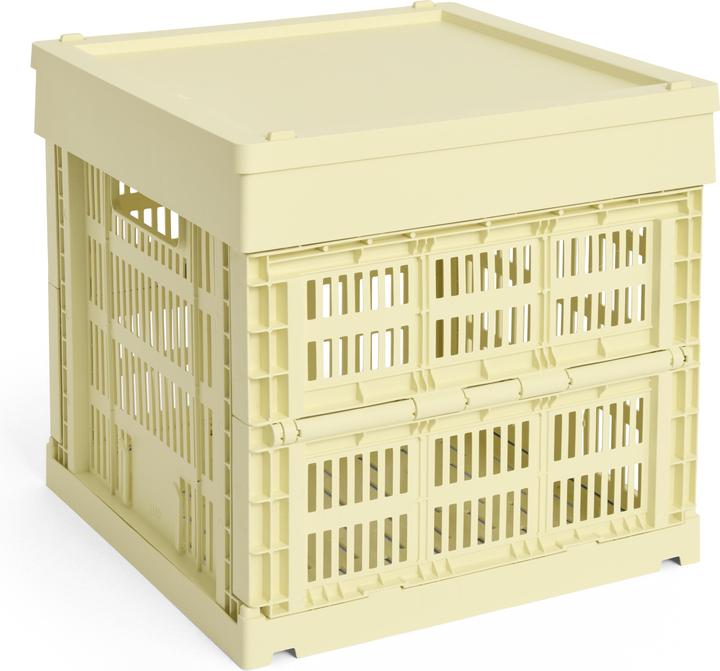 Produktbild HAY - Colour Crate Kunststoffdeckel Square & Cube M (Hellgelb)