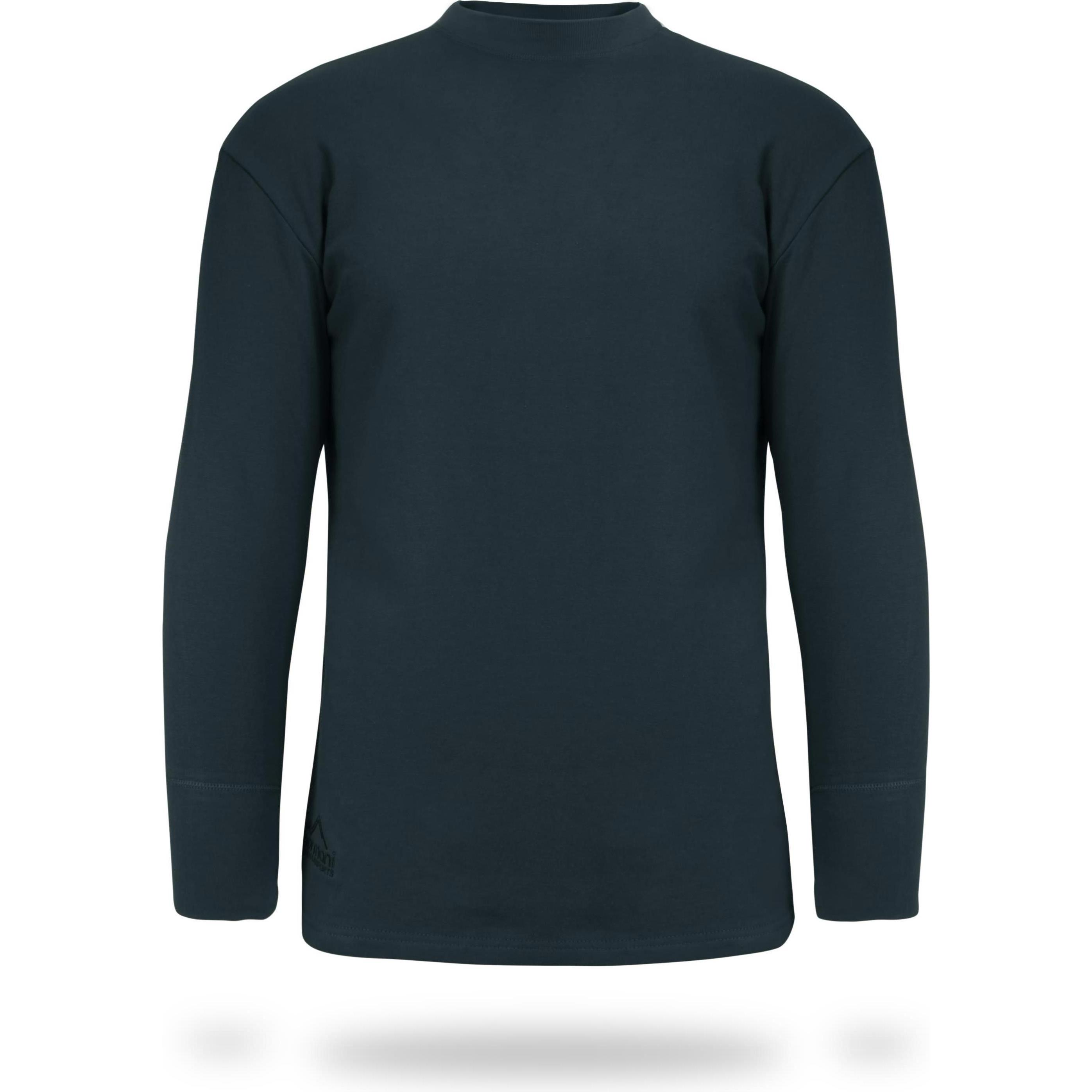 Normani, Herren, Shirt, Herren Winter Plüsch Langarm-Shirt Mackenzie, Schwarz, (L)
