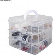 Rayher Sortierbox mit Tragegriff, 3x6 Fche
