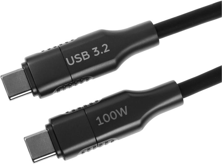 Produktbild Onit USB-SecurityKabel C-C schwarz 1.5m (1.50 m, USB 3.2 Gen 2, 100 W)
