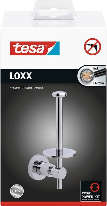 Actual product image tesa LOXX WC replacement roll holder incl. adhesive solution without drilling