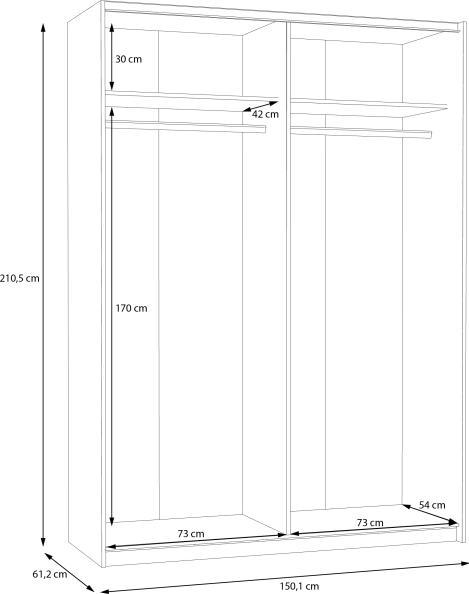 Produktbild Forte Paide (150 x 61.5 x 210.5 cm)