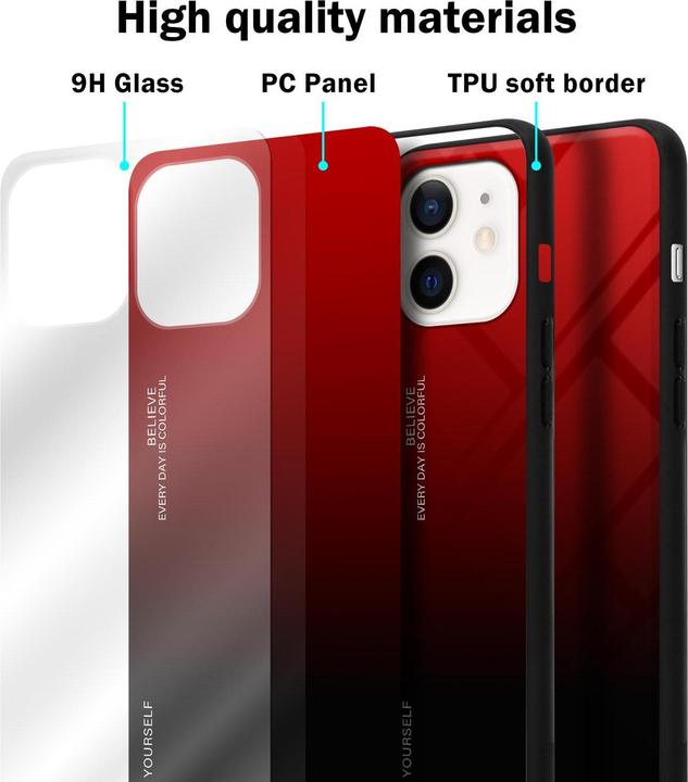 Actual product image Cadorabo TPU 2 colors glass cover (Apple iPhone 12 mini)