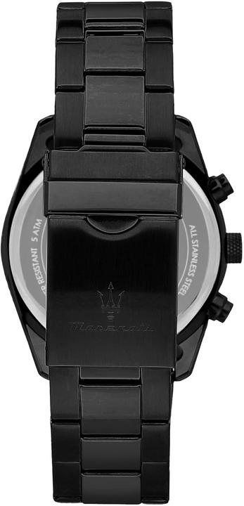 Immagine prodotto Maserati Orologio da Polso Multifunzione Edizione Limitata, Quadrante Nero con Dettagli Oro Rosa (43 mm)