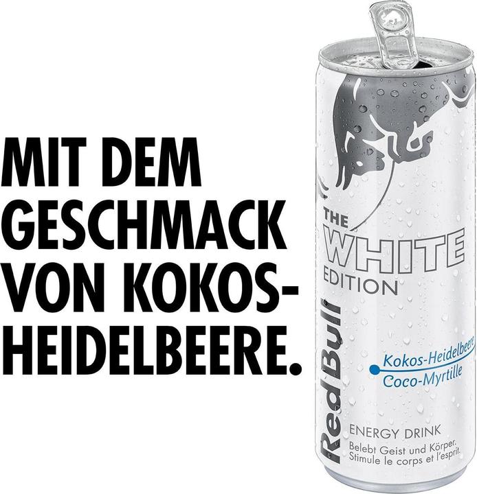 Nutritional values and ingredients Red Bull Kokos-Heidelbeere (24 x 25 cl)
