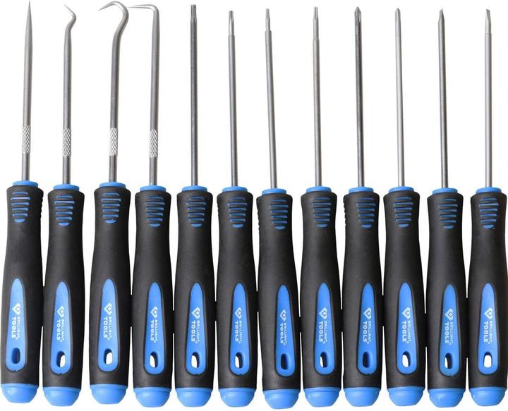 KS Tools Jeu de crochets et de tournevis 12 pièces (Escale, évidement transversal, Section en T)