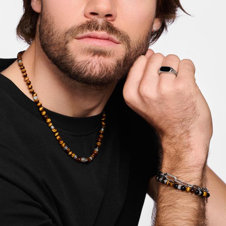 Image du produit Thomas Sabo Bague avec onyx noir argent (58, Argent 925)
