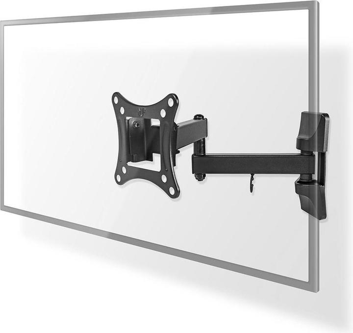 Actual product image Nedis Full-motion TV wall mount - 13-27 " - 15 kg - 60 mm - Tiltable - Rotatable - Steel / Artificial (Wall, 27", 15 kg)