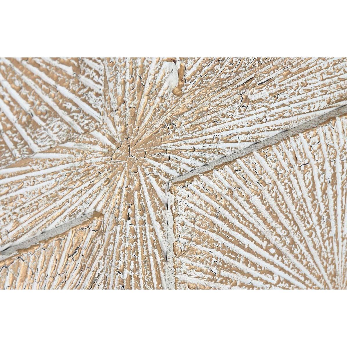 Esprit, Quadri, Wall Decoration Home White Golden Modern Stripped 120 x 3,5 x 120 cm