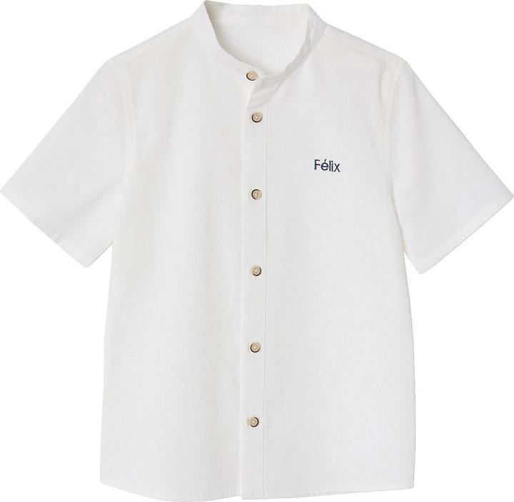 Produktbild Vertbaudet Jungen Hemd mit Stehkragen, Leinenmix (128)