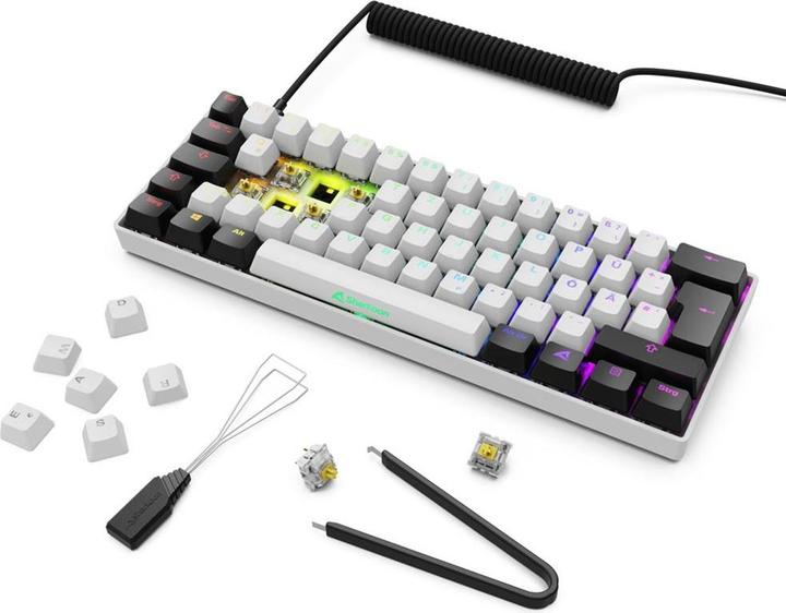 Actual product image Sharkoon SGK50 S4 Gen2 wh Gateron yellow DE (DE, Cable)