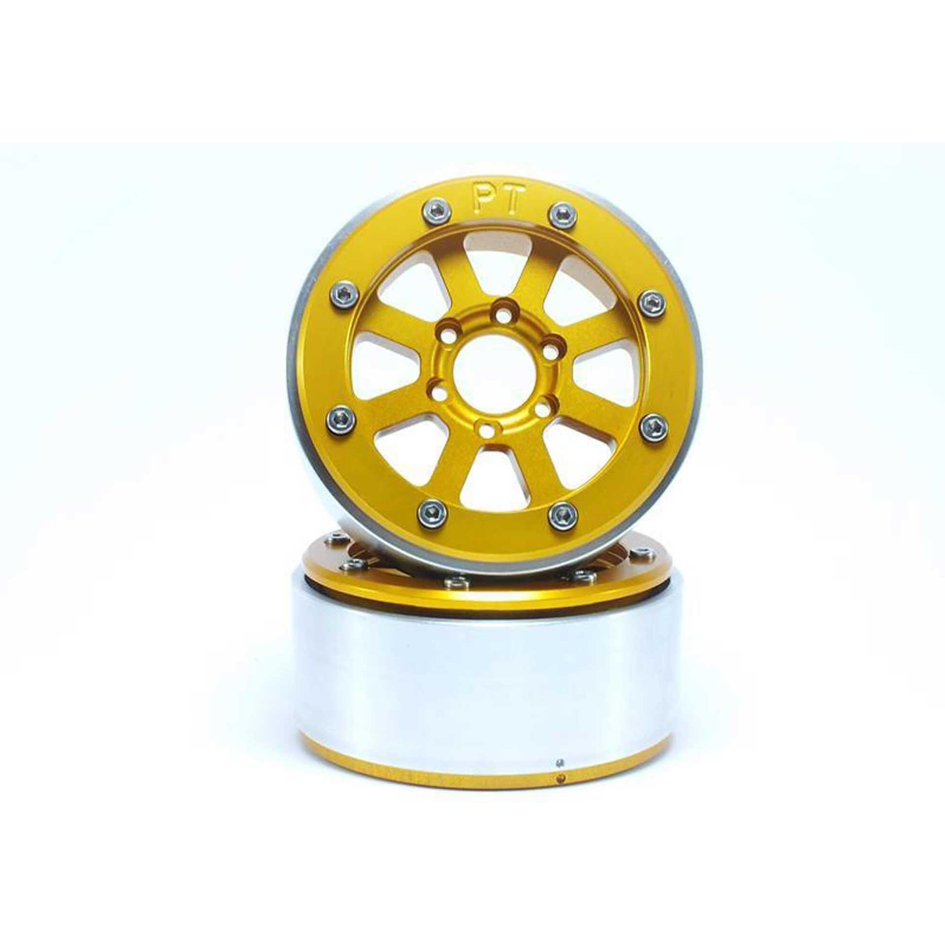 Metsafil ruote beadlock hammer gold/oro 1.9 (2 pezzi) senza mozzo ruota