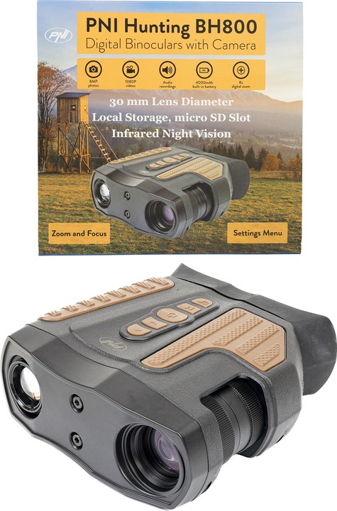 Produktbild PNI Hunting BH800 digitales Jagdfernglas, 8-facher Digitalzoom (8 x, 30 mm)