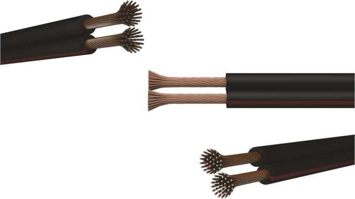 Emos Twisted pair kabel ECO 2x0,75mm, zwart-rood, 100m (100 m, 0.75 mm²)