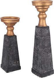 Actual product image Ptmd candle holder Laya Gold Black 45 cm