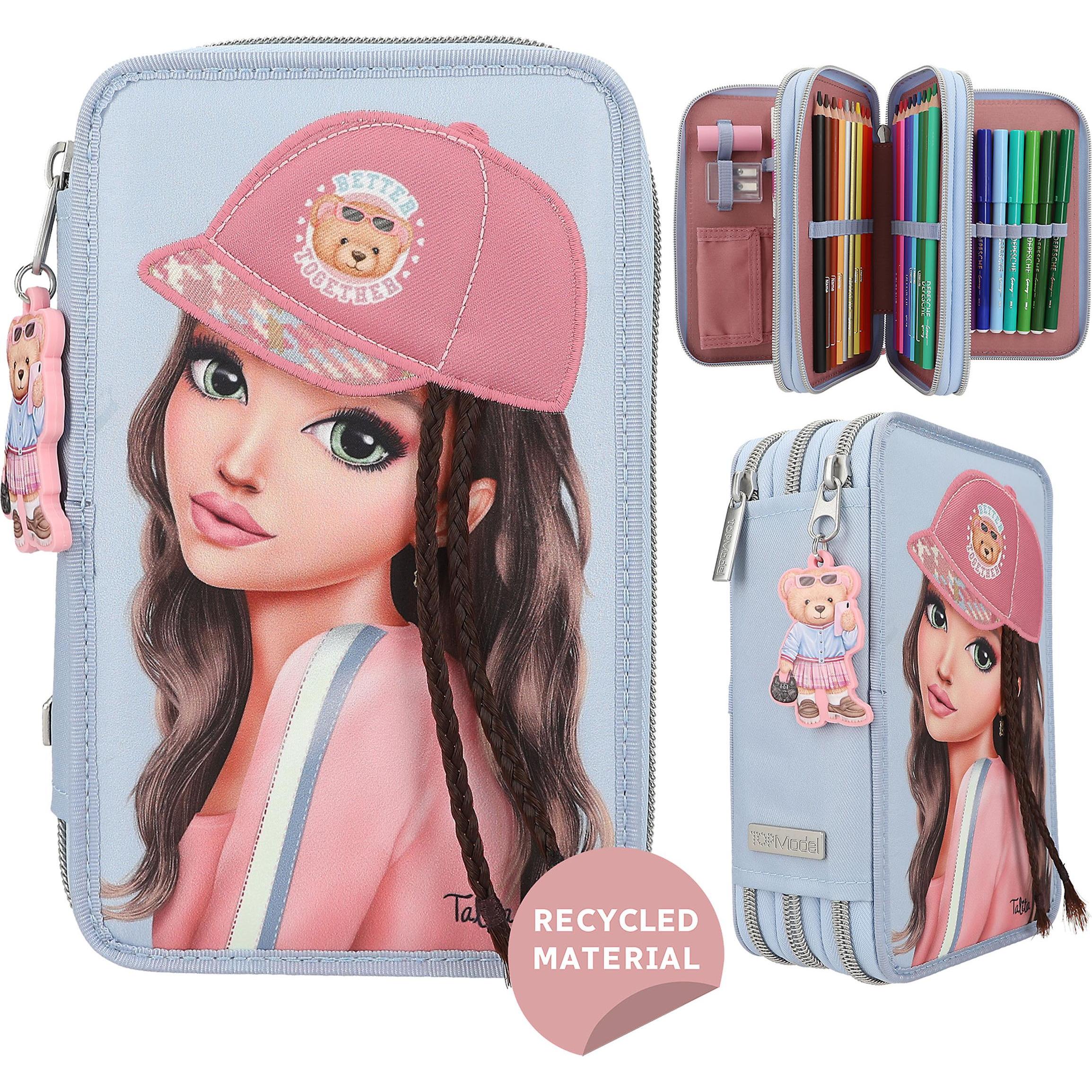Thumbnail - Magni, Etui, Depesche TOPModel Federtasche TEAM TEDDY 3- Fach gefüllt blau Teddy-Anhänger