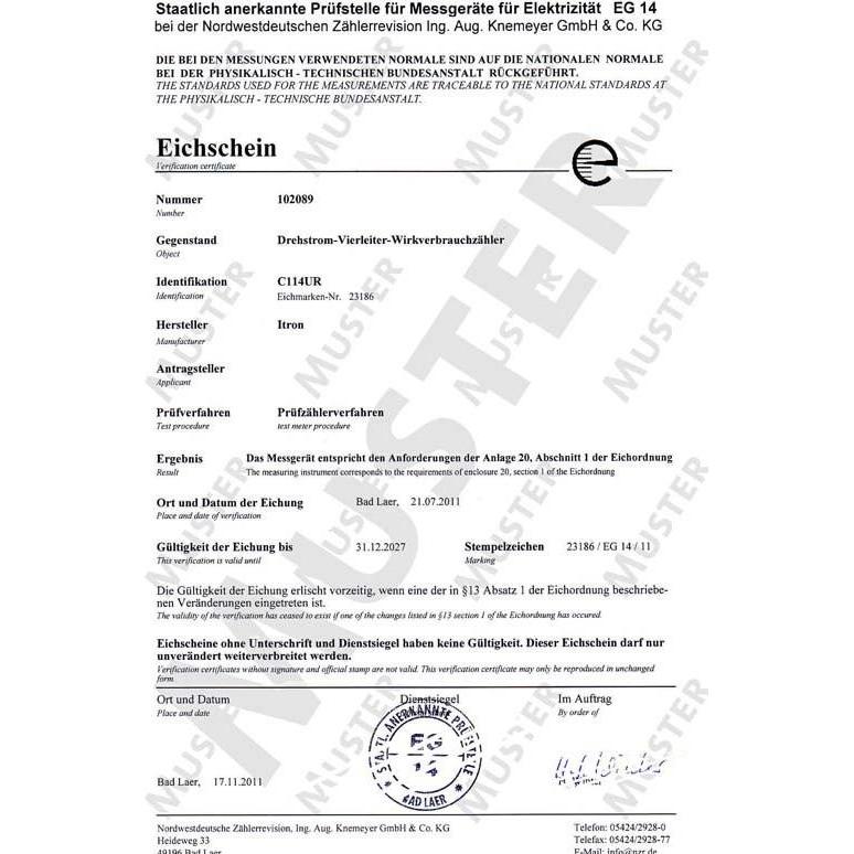 NZR 1999 Ausstellung eines Eichscheines (Geldscheinzähler) (1999)