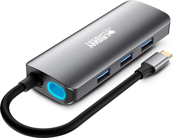 Produktbild Urban Factory Hubee 8in1 USB-C Hub (USB-C, 4 Ports)