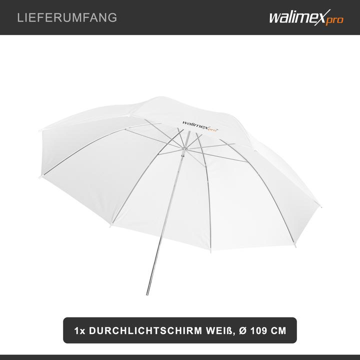 Produktbild Walimex pro pro Durchlichtschirm 109cm (Schirm, 109 cm)