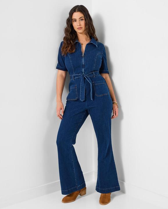 Produktbild Joe Browns Retro-inspired Zip Front Bootcut Denim Jumpsuit (52)