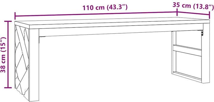Immagine prodotto vidaXL Couchtisch (110 x 35 x 38 cm)