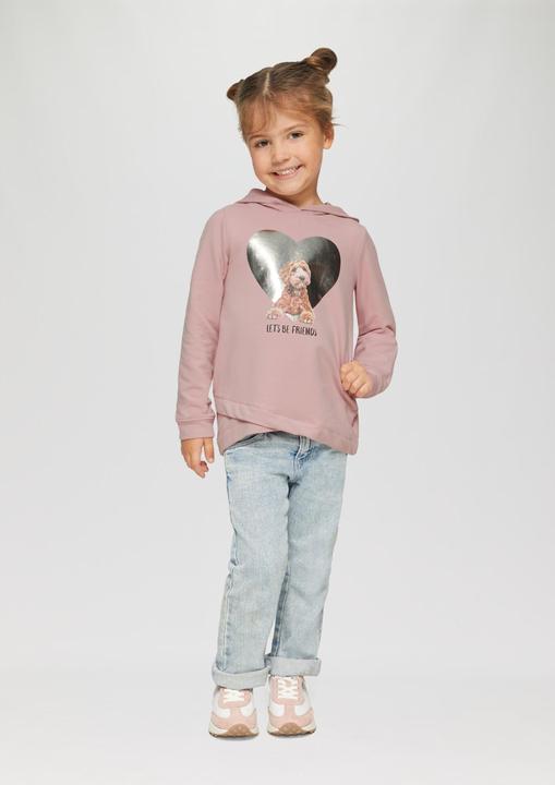 Produktbild s.Oliver Sweatshirt Sweatshirt mit Metallic-Print (98)