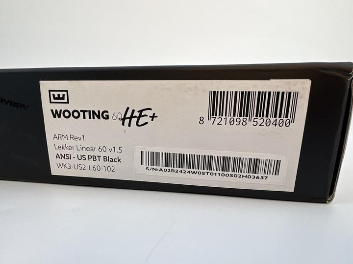 Produktbild Wooting 60HE+ - US-ANSI - Linear60 (Rev1) - Gaming Tastatur - Uden Numpad - US International - Sort (Eng. Int., Kabelgebunden)