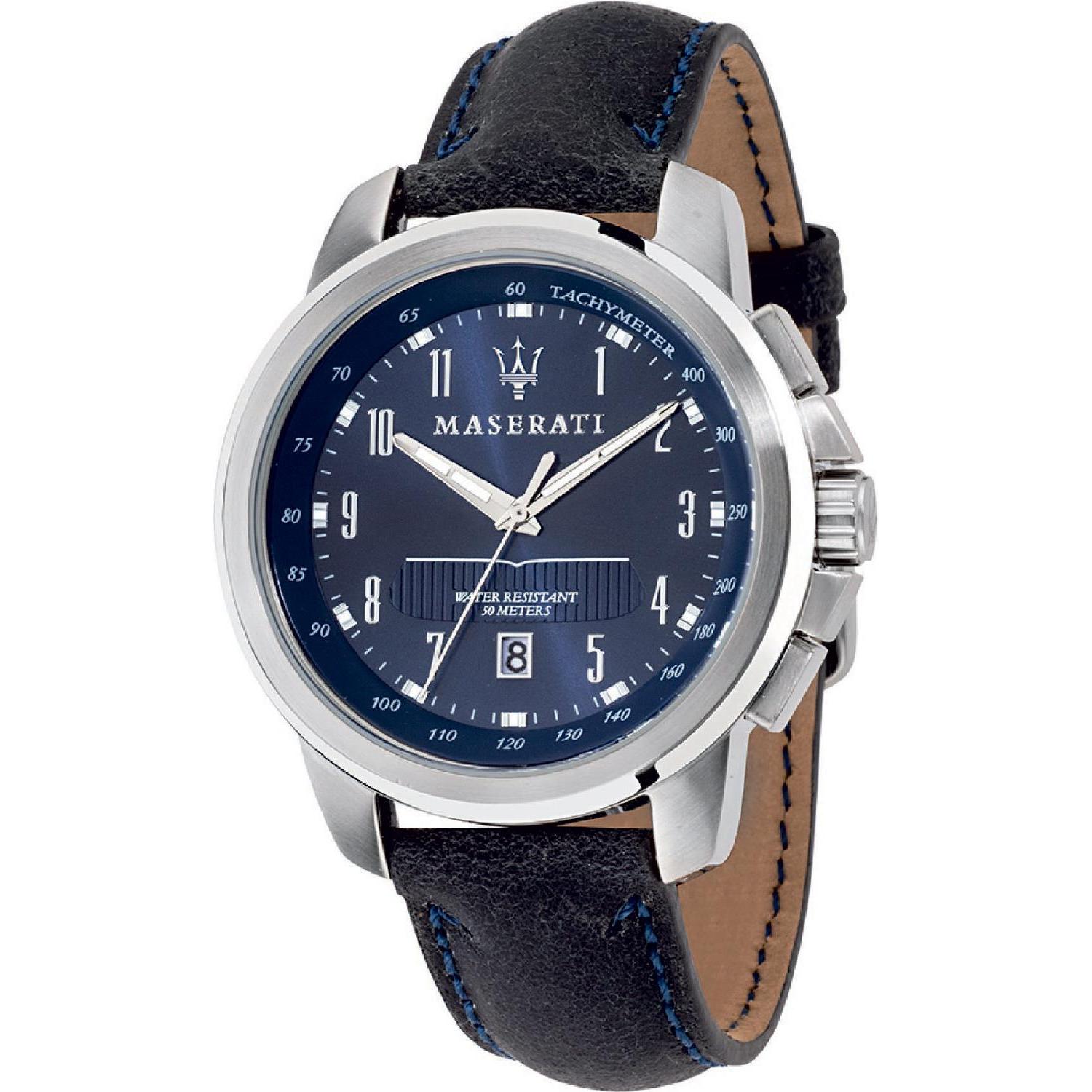 Maserati, Armbanduhr, Successo, Blau, (Analoguhr, 44 mm)