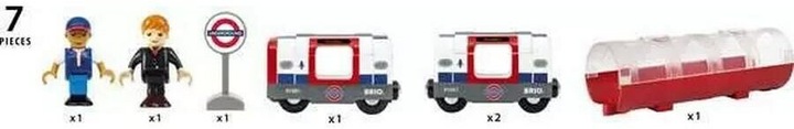 Productafbeelding Ravensburger BRIO World - Treinen van de wereld Londense metro met licht en geluid
