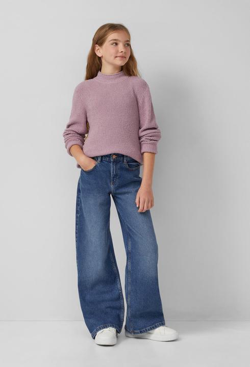 Produktbild s.Oliver Strickpullover Strickpullover im Slim Fit mit Stehkragen (146, 152)