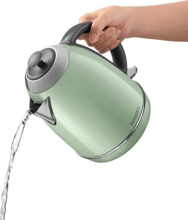 Actual product image Buydeem Teapot Electric Kettle, model K640, color Cozy Greenish, EU (1.70 l)
