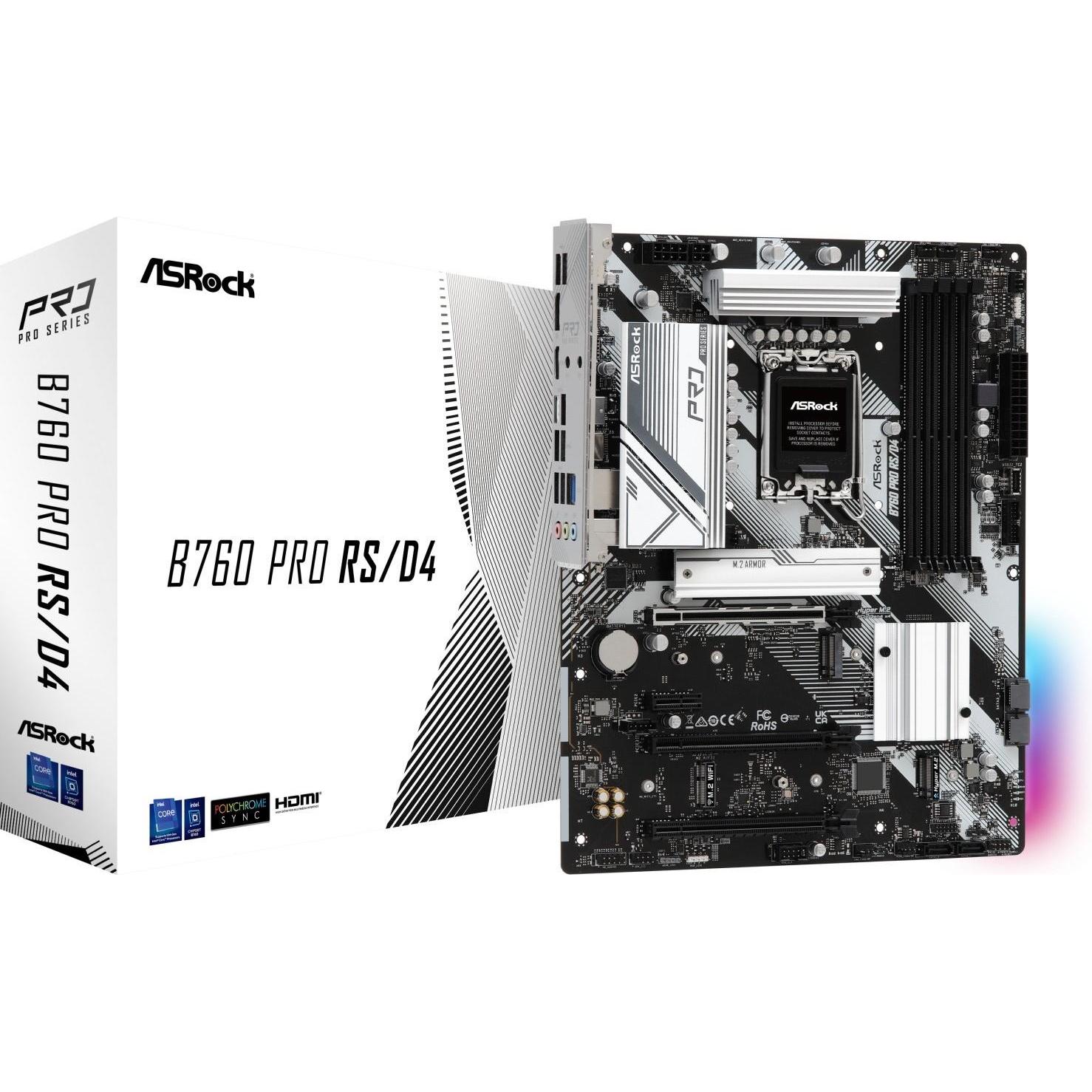 AsRock B760 Pro RS/D4 (LGA 1700, Intel B760, ATX), Mainboard
