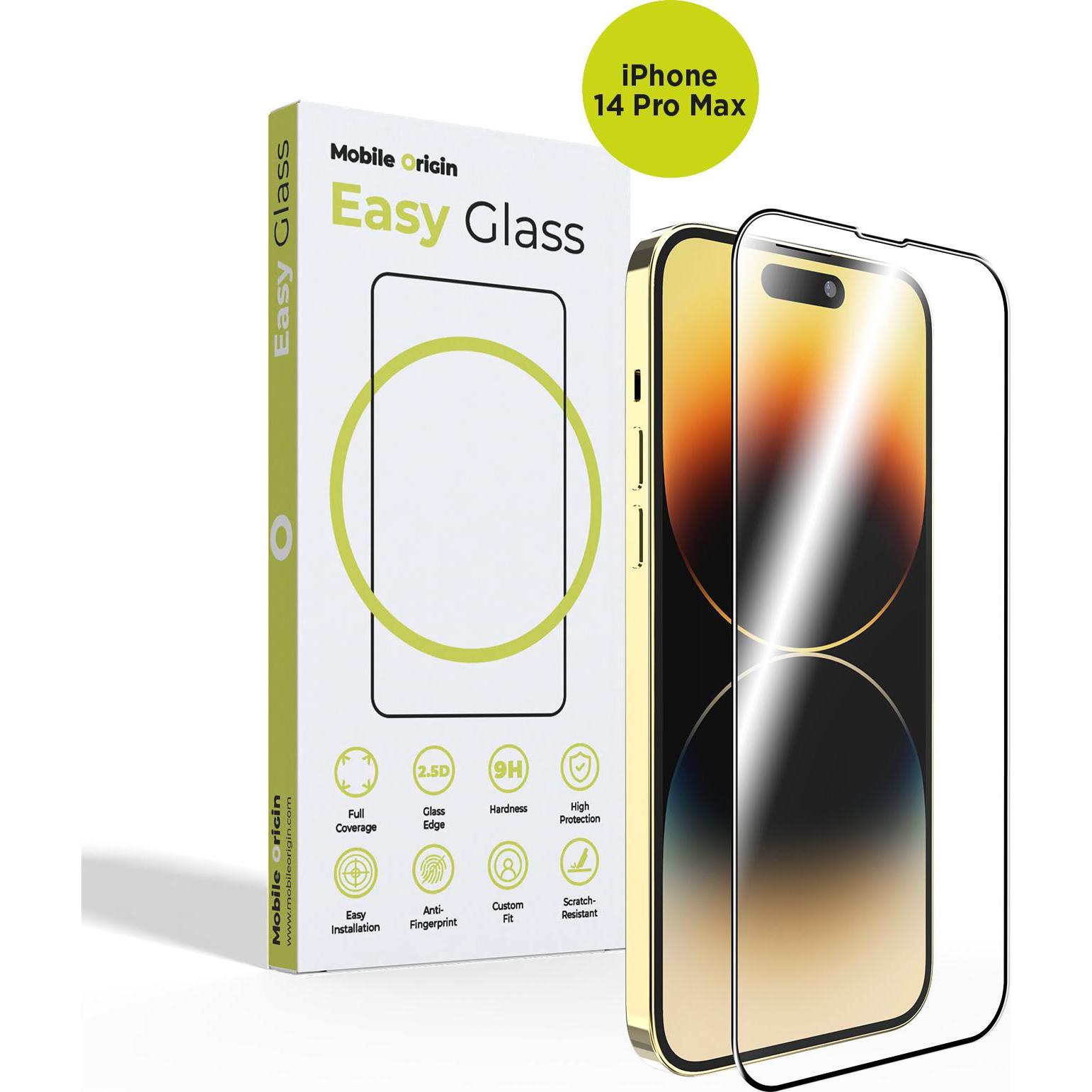 Mobile Origin EasyGlass per Apple iPhone 14 Pro Max (Apple iPhone 14 Pro Max), Pellicola protettiva smartphone