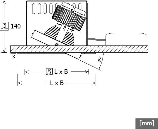 Produktbild LTS LED-Einbaustrahler (2700 lm)