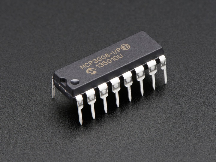 Actual product image MiC MCP3008 8-channel 10-bit ADC with SPI interface (Electronics kit)
