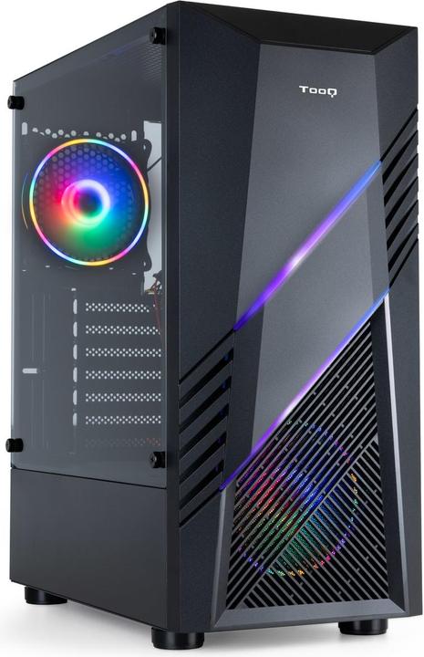 Immagine prodotto Tooq Technology Boitier Moyen Tour ATX TooQ BioHazard TQGCC102 RGB avec panneau vitré (Noir) (mATX, Mini-ITX, ATX)